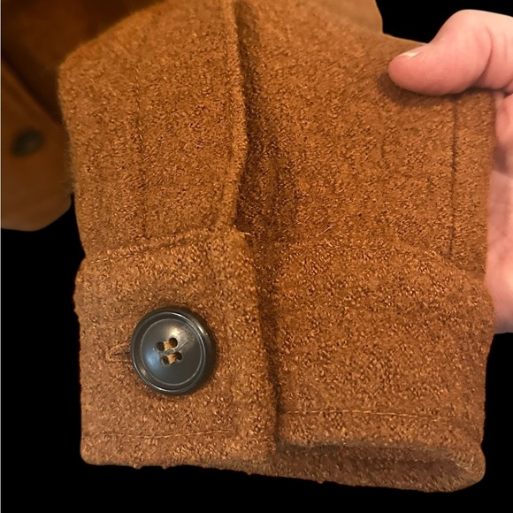 Cynthia Rowley Camel Brown Wool Blend Collar Button Up Jacket Sz S NWOT Autumn - Picture 9 of 9